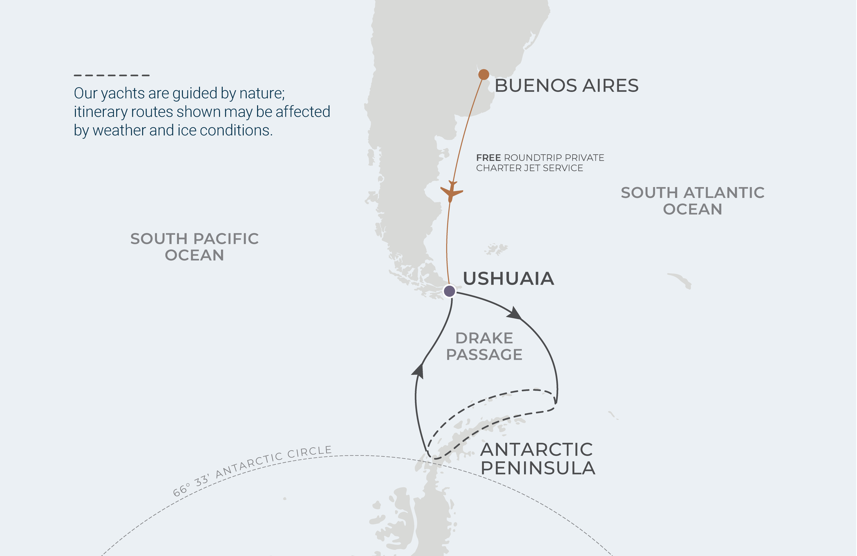 Map for 10-Night Ushuaia Roundtrip 1.5.26