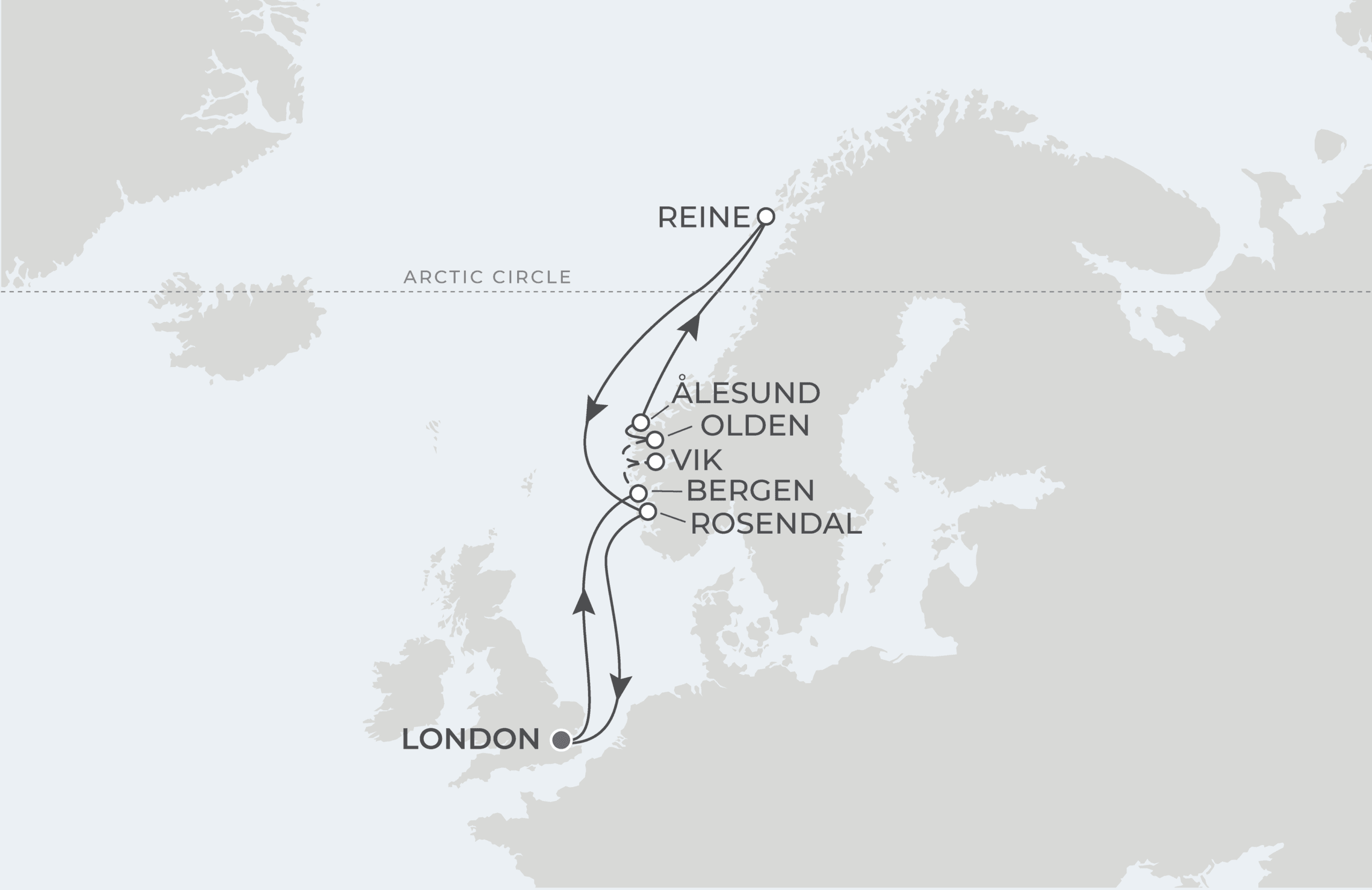 Map for 14-Night London Roundtrip 6.1.26