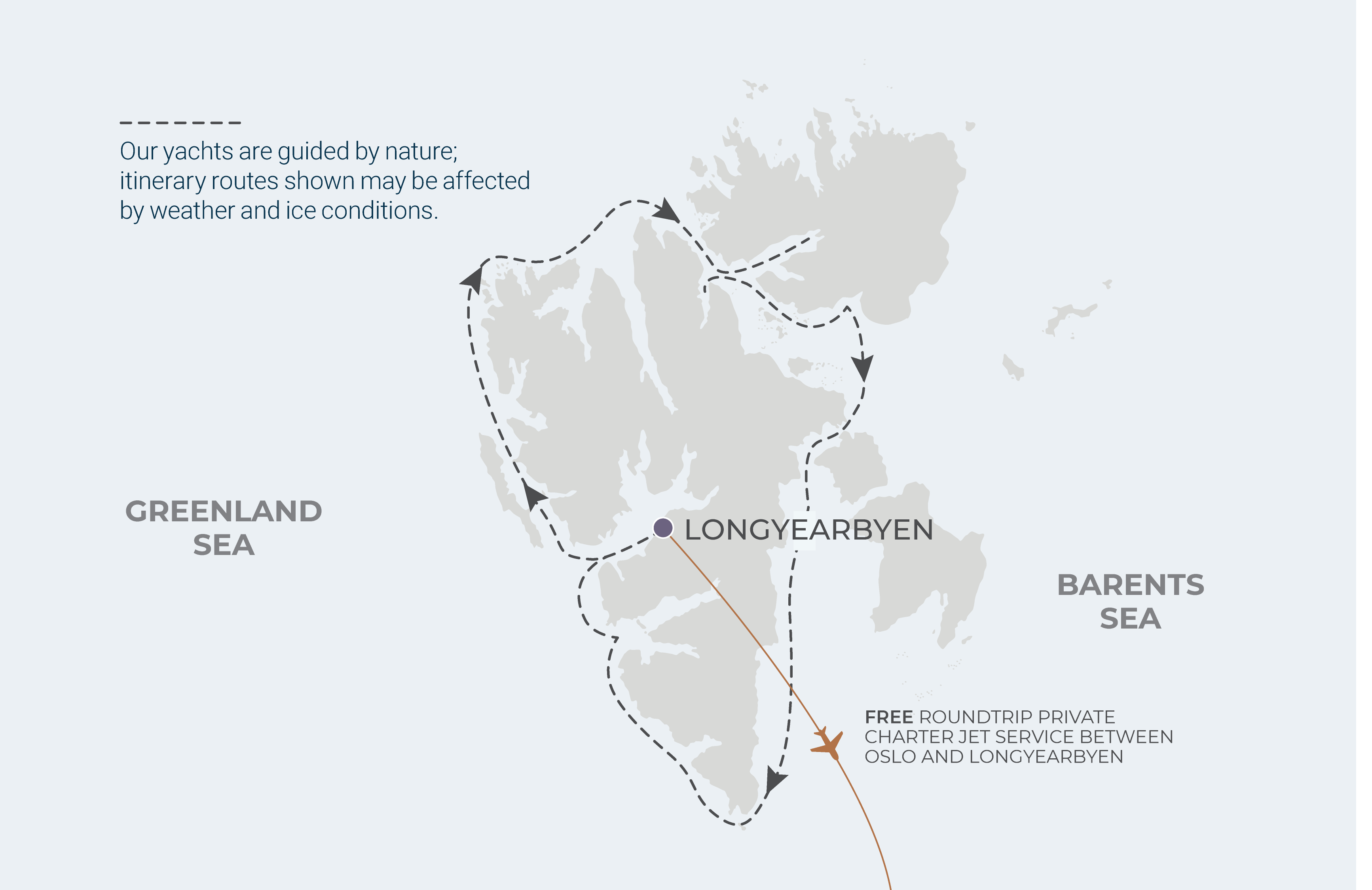 Map for 11-Night Longyearbyen Roundtrip 8.30.26