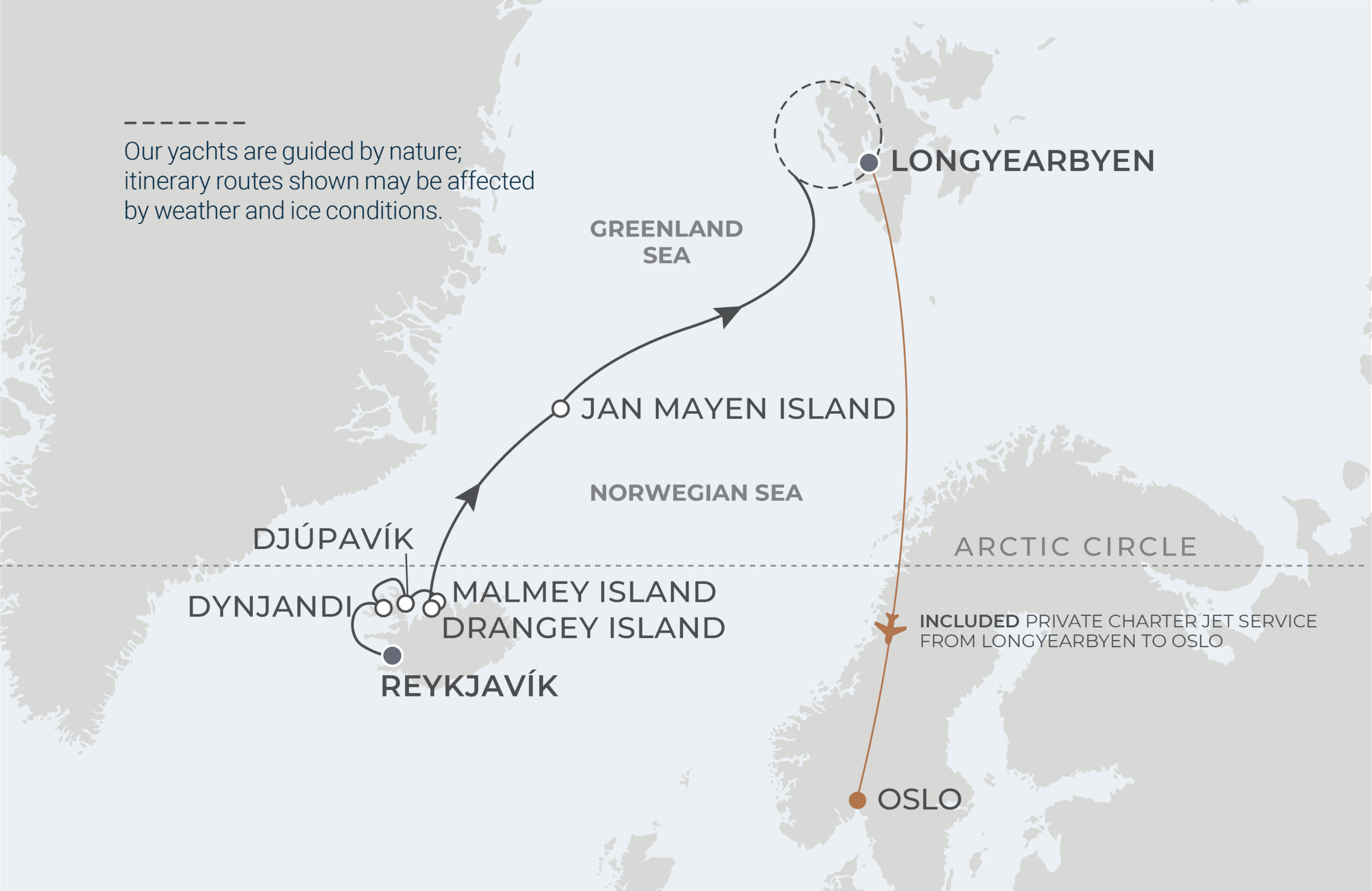 Map for 10-Night Reykjavík to Longyearbyen 6.30.27