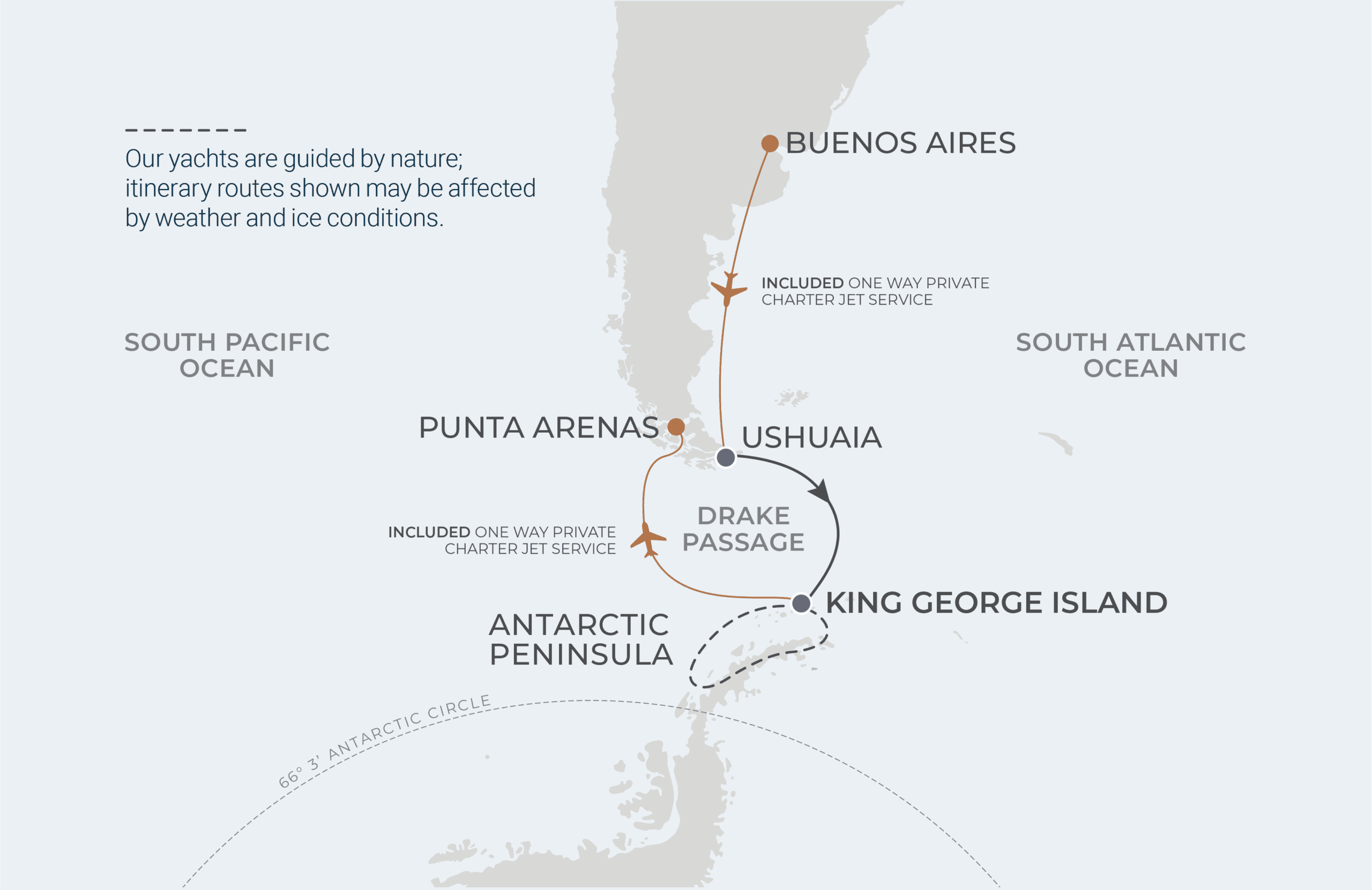 Map for 9-Night Ushuaia to King George Island 2.3.28